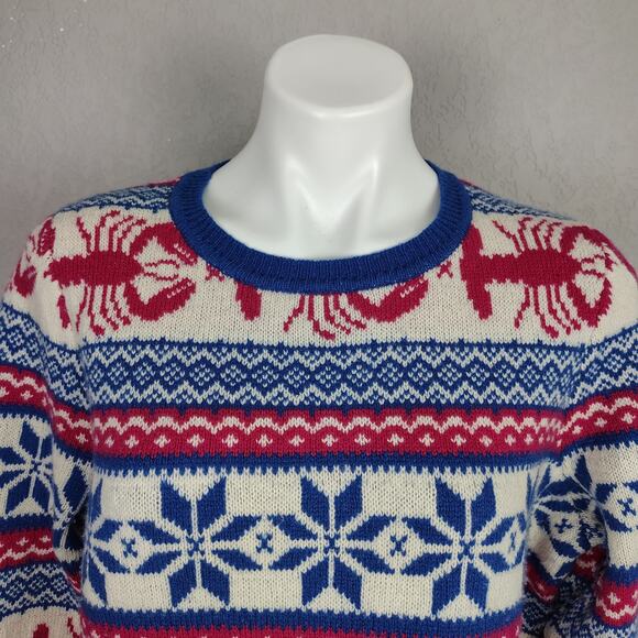 Vineyard Vines Lambswool Fair Isle Lobster Sweater Size XL - Picture 11 of 14